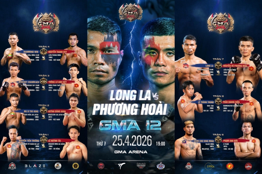 Trực tiếp GMA 12: Nguyễn Vũ Phương Hoài vs Long La, 19h00 hôm nay 25/4 827084